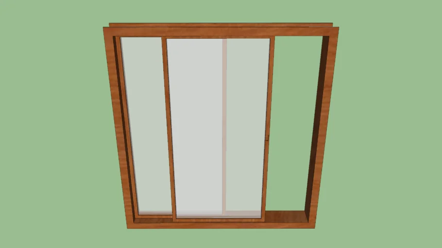 Janela 2 águas - Madeira e Vidro