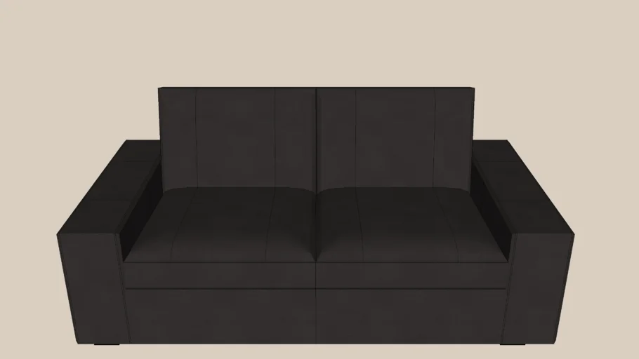 IKEA KIVIK sofa / canapé cuir noir 2 places