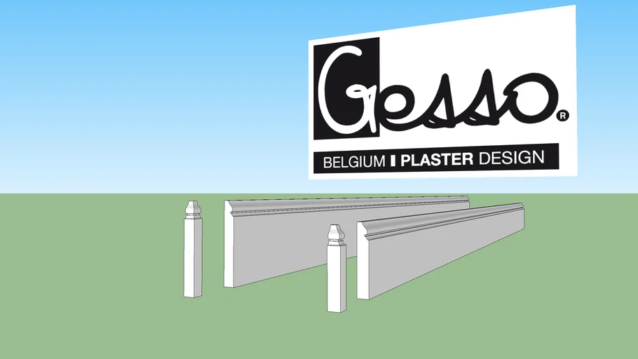 plinthes en plâtre Gesso|