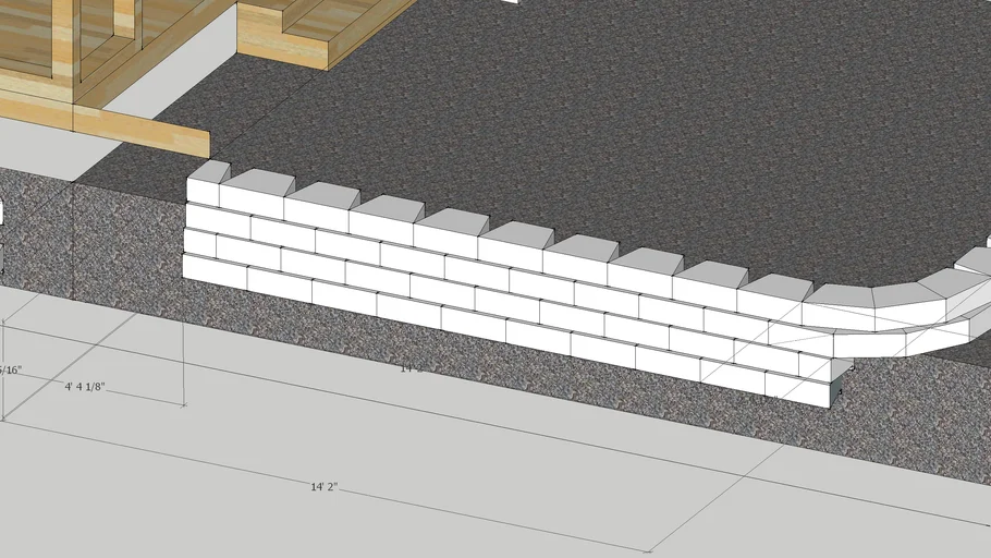 Retaining wall SketchUp