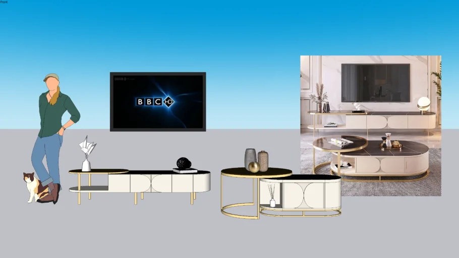 Tv unit + Center Nesting table