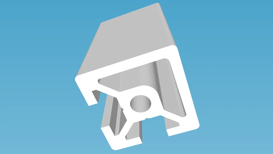 MiSUMi HFST5-2020 Extruded Aluminum (20x20, Two adjacent closed sides)