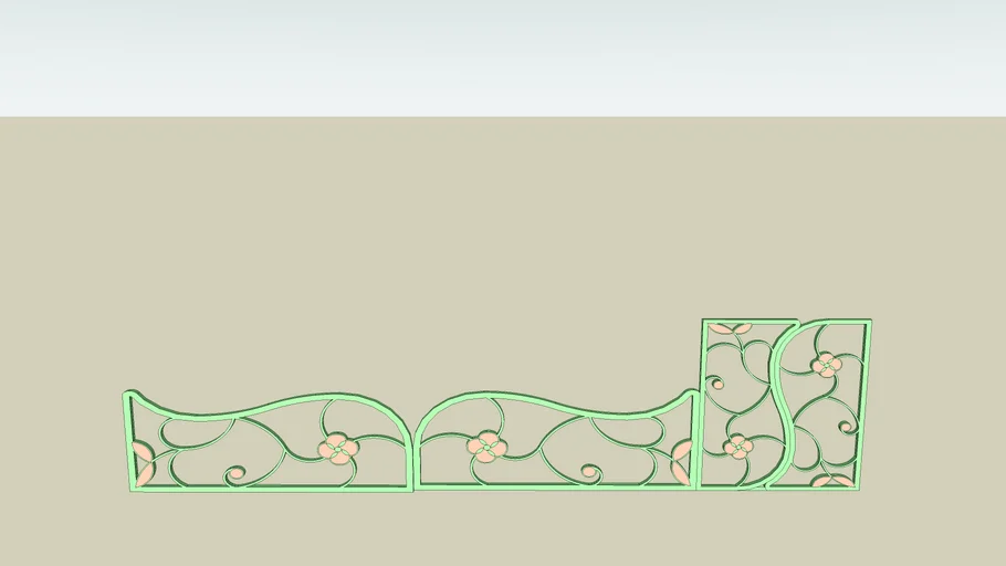 reversable gates no posts | 3D Warehouse
