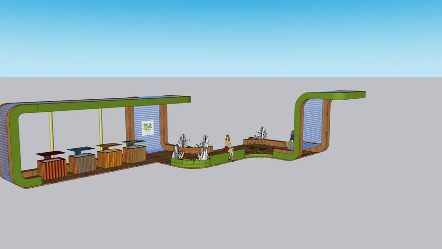 instalacion - puesto de reciclaje / Installation recycling / stand recycling place