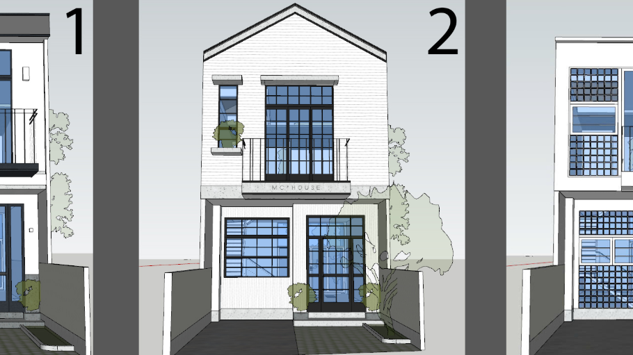 Nhà phố 6x20 nhà bối cảnh nhà hàng xóm