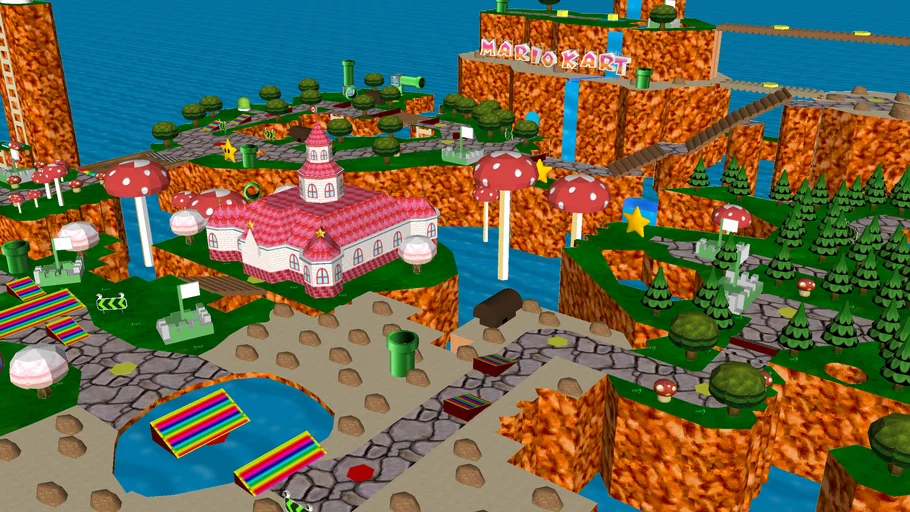 Mario world map circuit 2