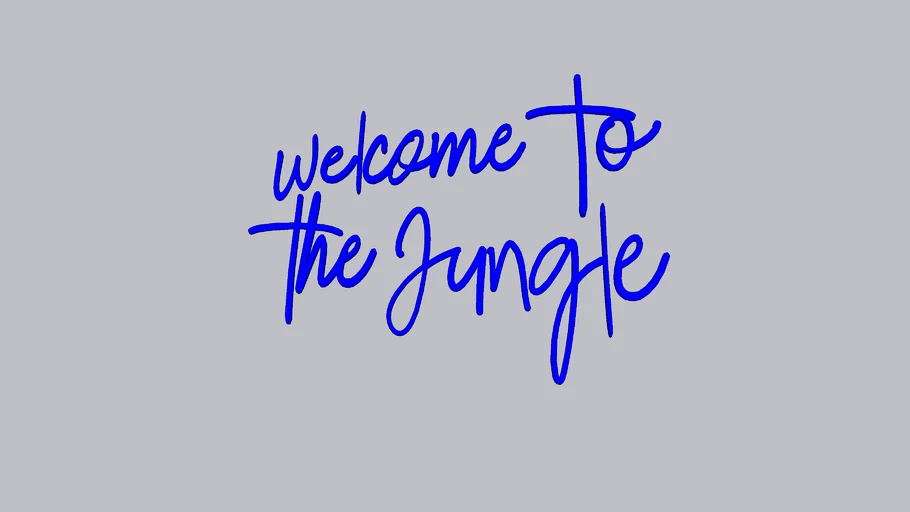 Neon lights sign welcome to the jungle