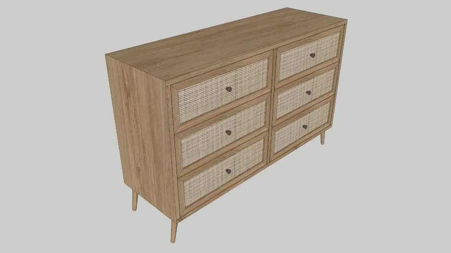 rattan dresser