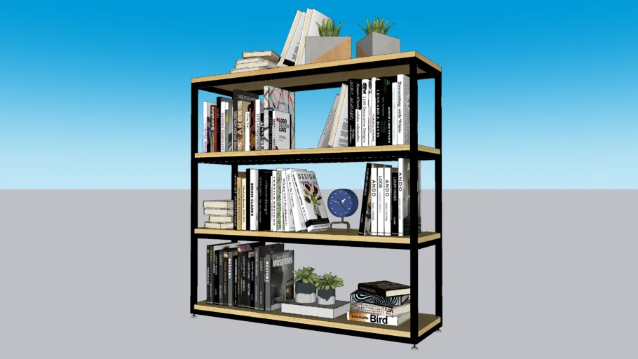 Estante Industrial com Livros