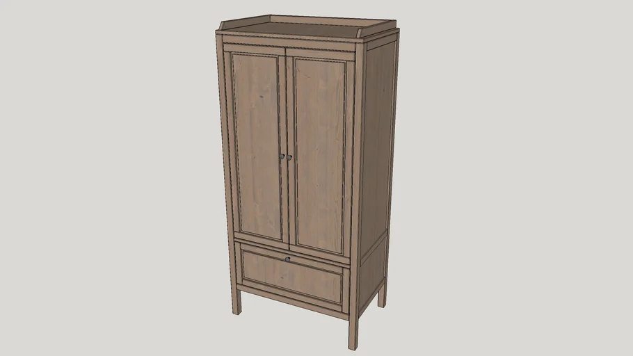 IKEA SUNDVIK Wardrobe, grey-brown