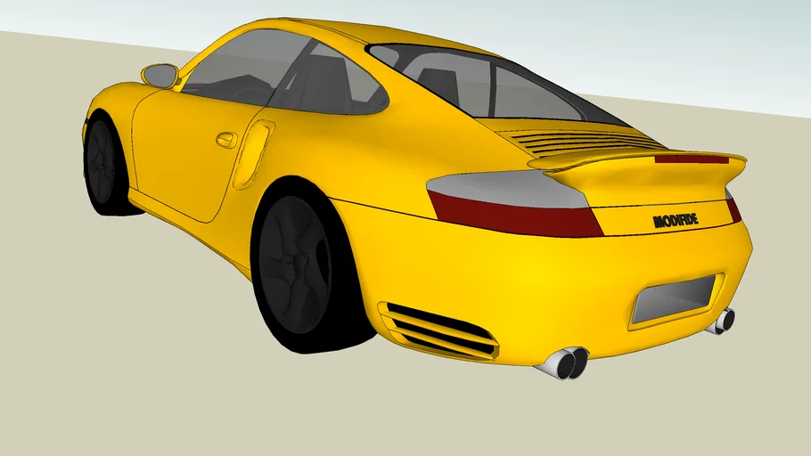 Porsche 996 Turbo yellow black