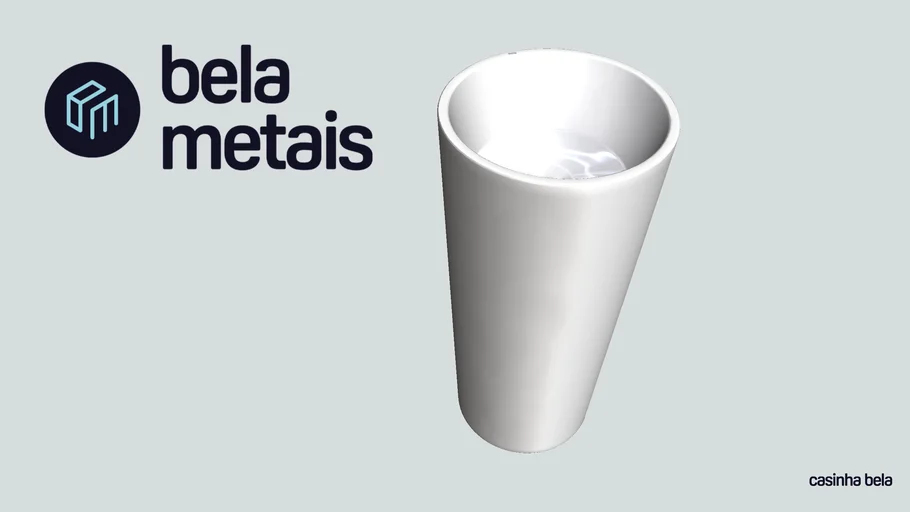 Cuba de Banheiro Louça Piso Redonda 40 cm Ravenna Branca (CLP01)