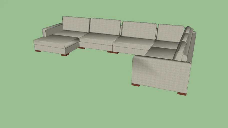 Crate & Barrel Axis II 4-Piece Sectional Sofa