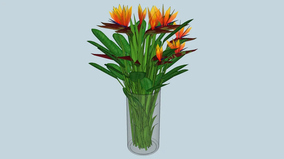 vaso com flores e folhas