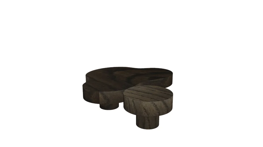 7953  Coffee table Bogor set of 2 dark coffee (Dark coffee)