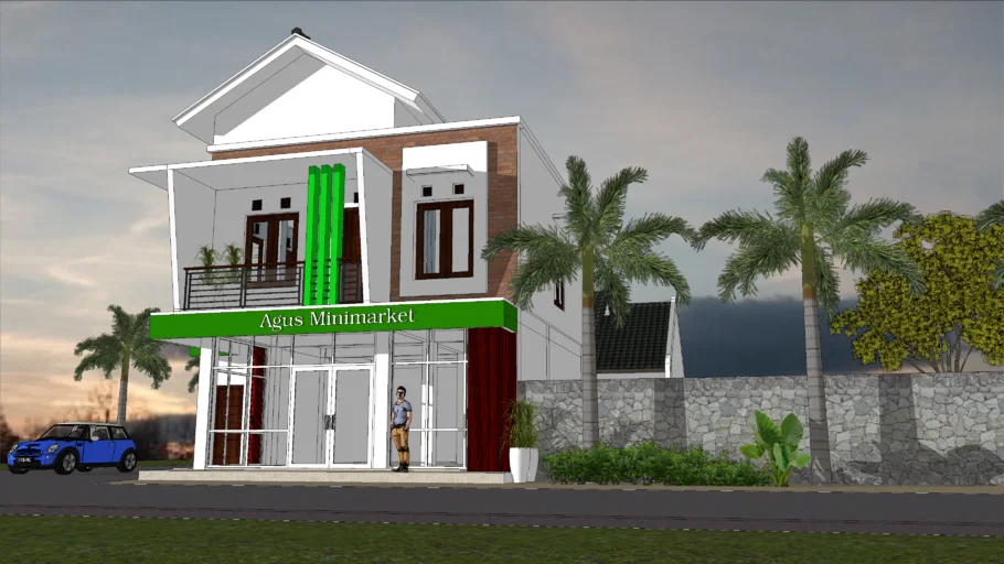 Rumah dan Minimarket (Ruko)