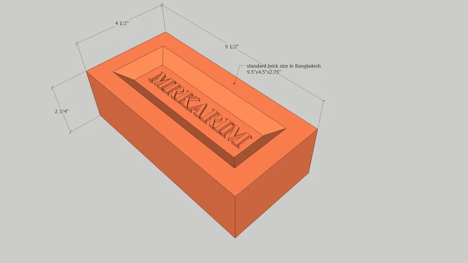 standard brick size in bd