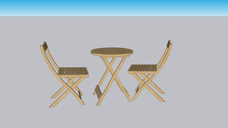 Exterior table with chairs