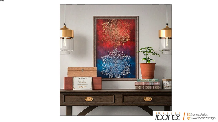 Canvas - Mandala fire & ice