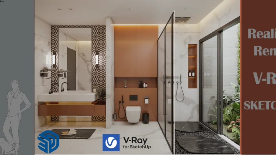 Bathroom-model scene