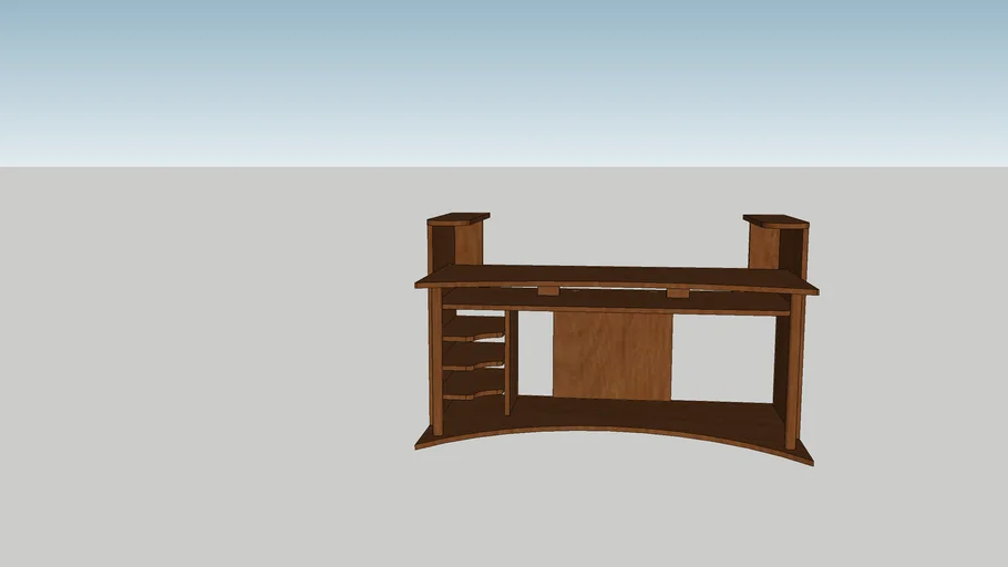 Computer Desk with dropped monitor base.