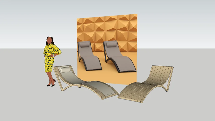 Sunbed - Sun Bed - Sun Lounger - Curved Plastic Sun Lounger - NEO-200123E