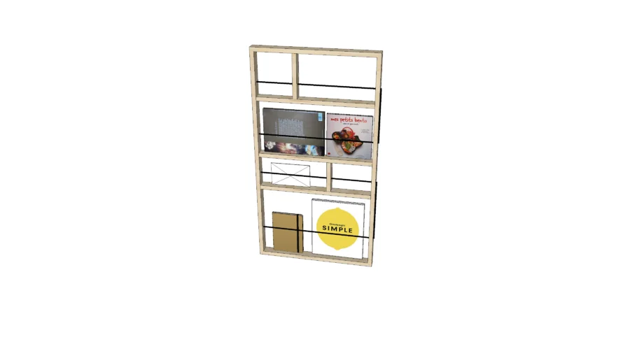 Ypperlig wall shelf with books
