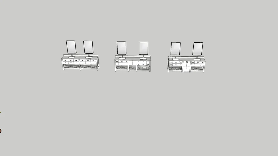 Large Farmhouse Double Vanities