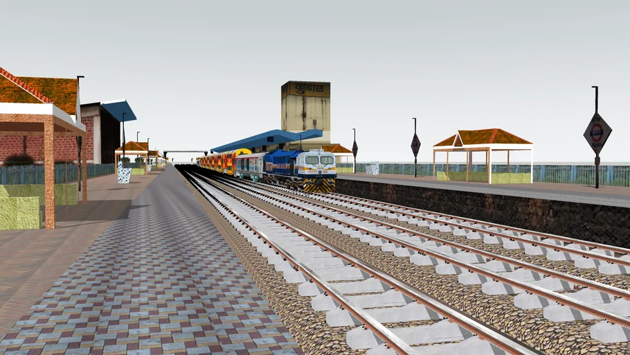 Indian Railway Station, Kudal By Rajat Warang .