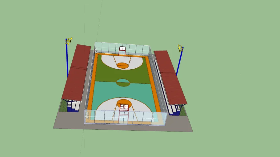 CANCHA DE BASKETBALL Y FUTBOL RAPIDO, DE 30X15 ML,