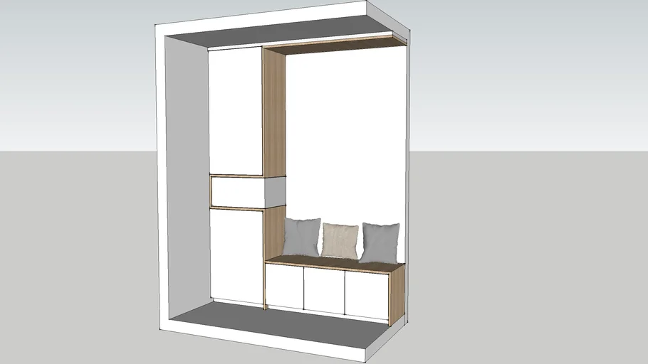 cabinet shoe rack bookshelf bench foyer reading nook