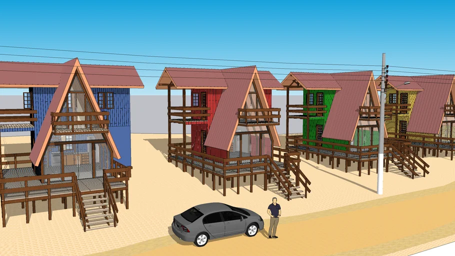 Conjunto de Chalés de Praia