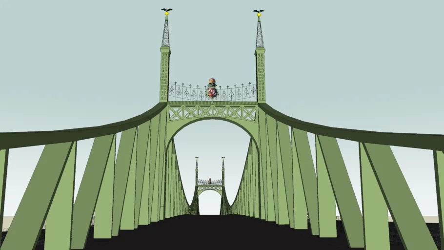 Liberty Bridge Budapest, Hungary (Szabadság híd) OLD MODEL
