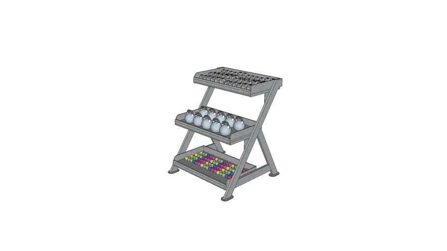 3 Tier Multi Rack Organizer | 3D Warehouse