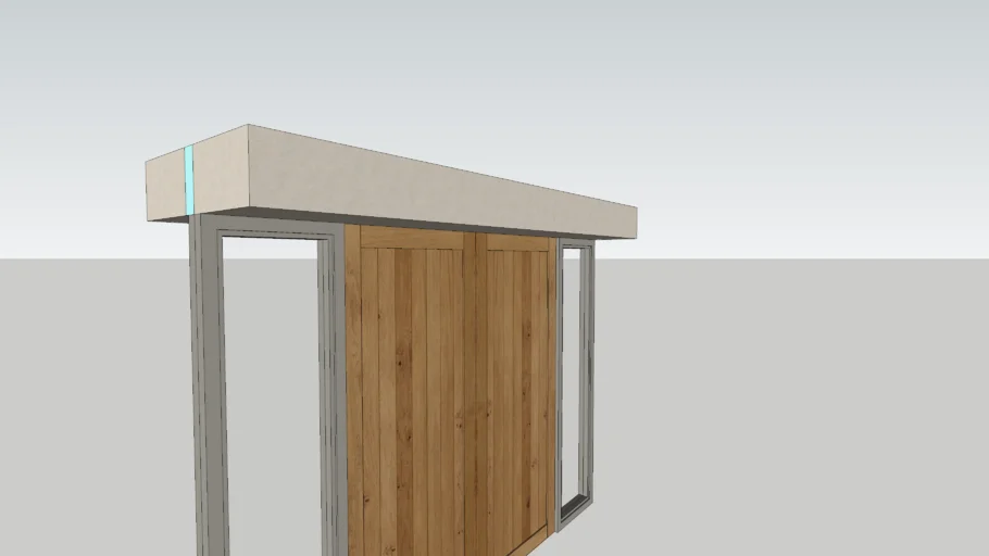 Glass sidelight Wood Plank Door