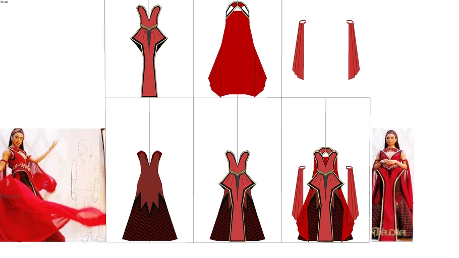 Pirena's palace gown, ENCANTADIA. 2D.