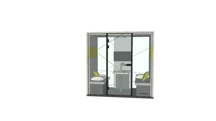 4KONCEPT - WOOD I double - acoustic pod - cooperative meeting room