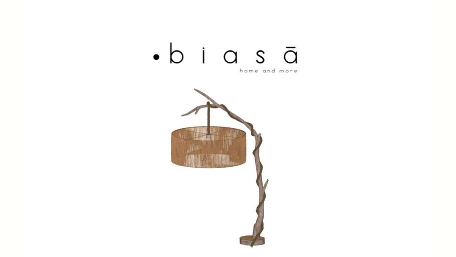 Luminaria Chão Teca/Rattan Arbor