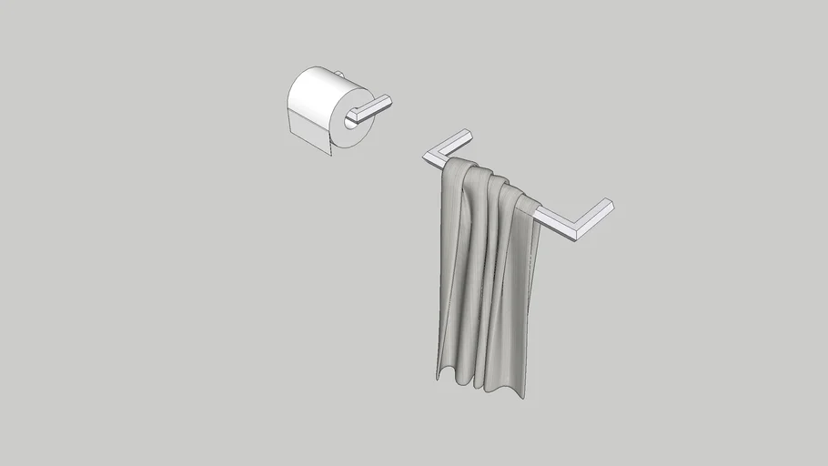 Fantini Venezia Toilet Paper Holder and Towel Bar