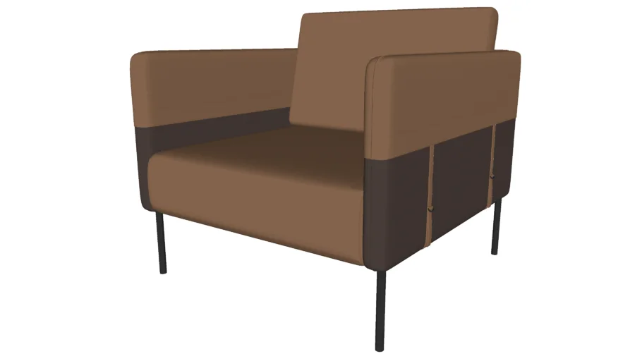 Allen Lounge Chair in Safari and Fendi Leathers by Modloft