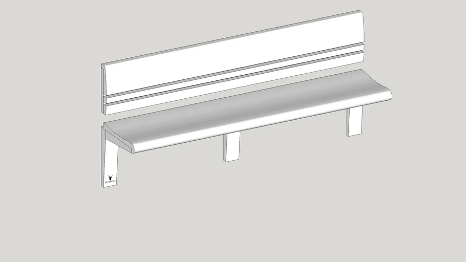 Eichenfrau form303 wall hanging bench wandhängende Sitzbank