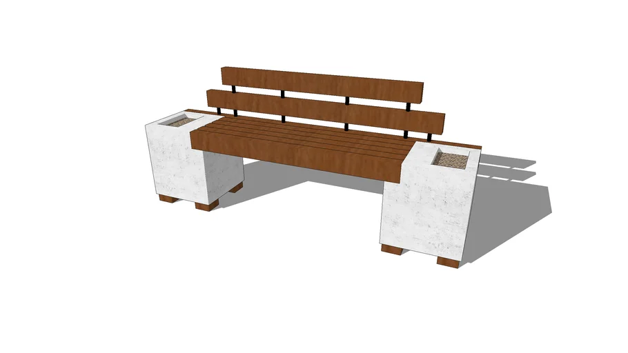 Concrete Planter Bench