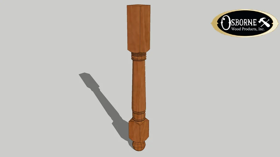 Island Hutch Island Post (35" x 3-1/2")
