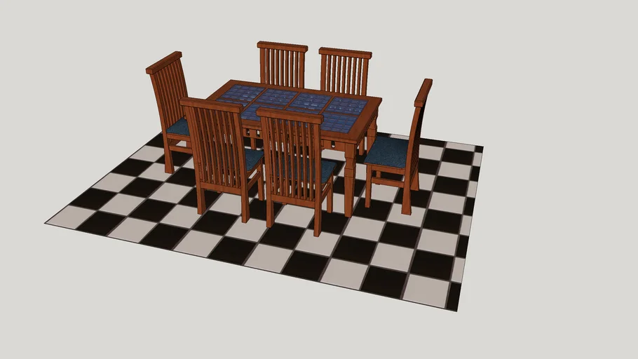 Dining table with 6 chairs