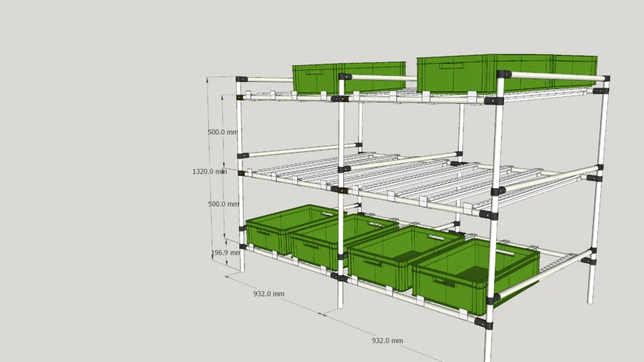 Dynamic Flow Rack Shelves