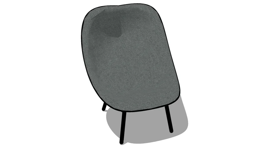 HAY Uchiwa Lounge Wood Base Non-Quilted
