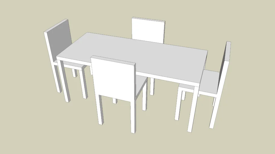 Simple dining table | 3D Warehouse
