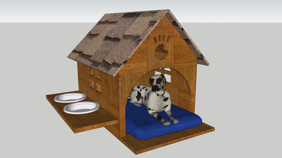 Casa para perros en madera