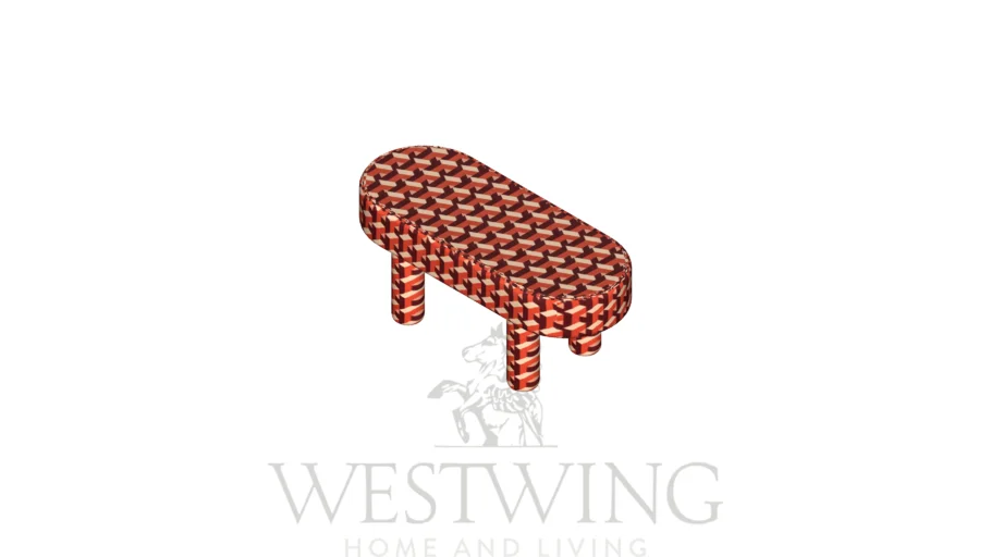 Puff Oval Bold Urbe Terracota - Westwing