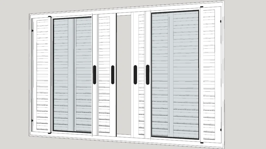 janela veneziana 3 folhas de correr 1,00 x 1,50